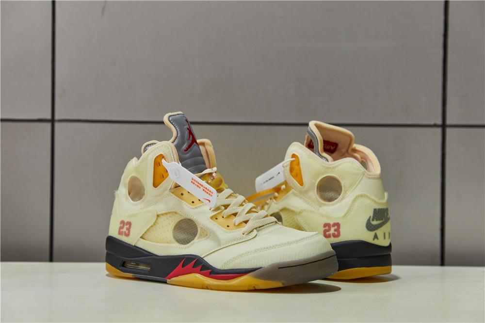 PK God Air Jordan 5 Retro X off white Sail retail materials ready to ship